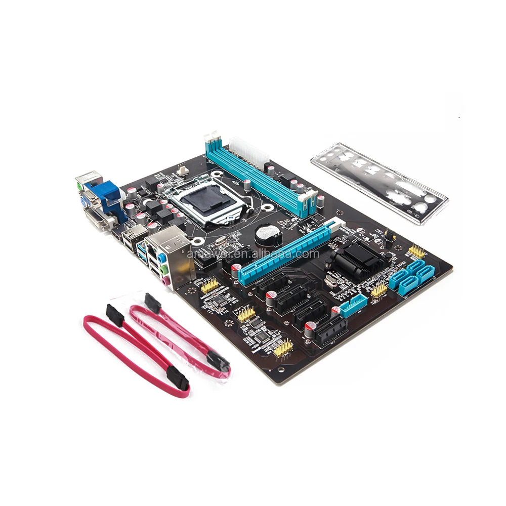 

Bitcoin mining rig motherboard with 6PCI-E Slot,intel core i7 i5 i3 LGA 1150,DDR3X2 1600MHZ,for ethereum ETH miner 6 GPU