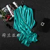 [MAISUN] Fashion one color linen wavy unique silk scarves