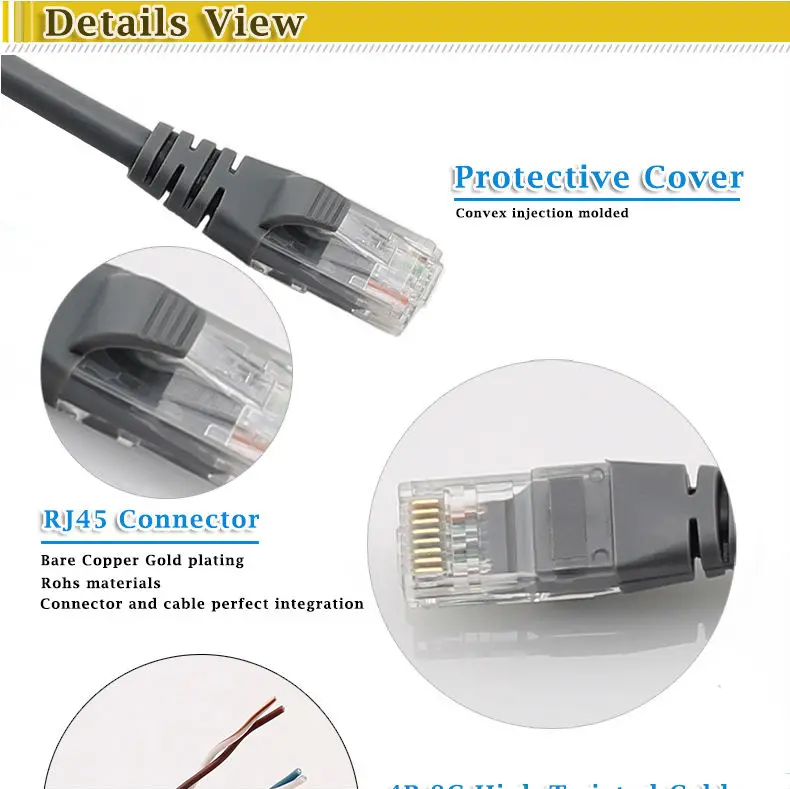 Blue Color cat6 color code patch cable