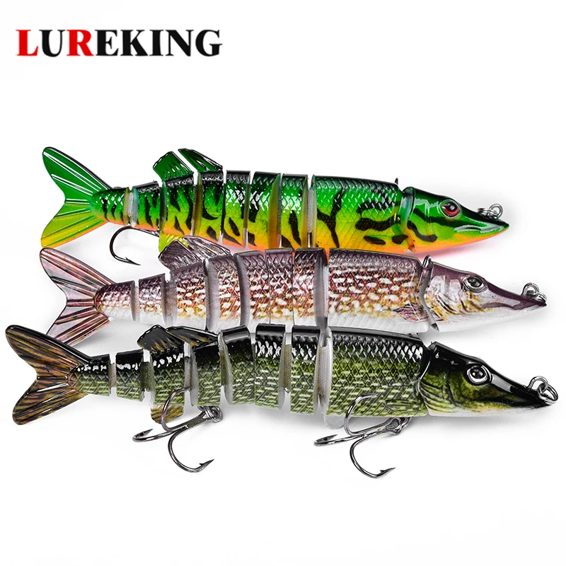 

Lureking Z15A Fast Shipping 125mm 19.4g Pike Fish Lure Jointed Swim Bait