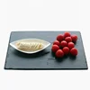 Hot-sale slate stone cheese board handles material stainless steel rectangle serving tray