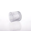 diamond pattern cylinder glass candle holder 8 oz wax capacity