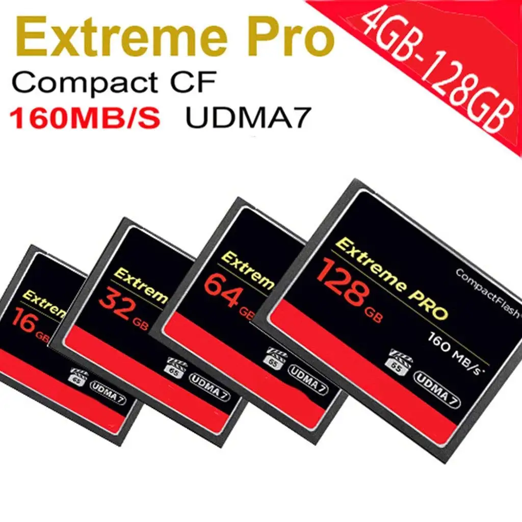 Fucung Extreme PRO Memory Card For Camera UDMA7 Compact Flash,Speed 160MB/S 16G,32G,64G,128G Choosable (128GB)