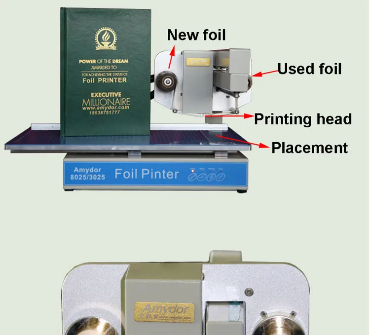 Diary cover gold foil printing machine Digital printer aluminum foil