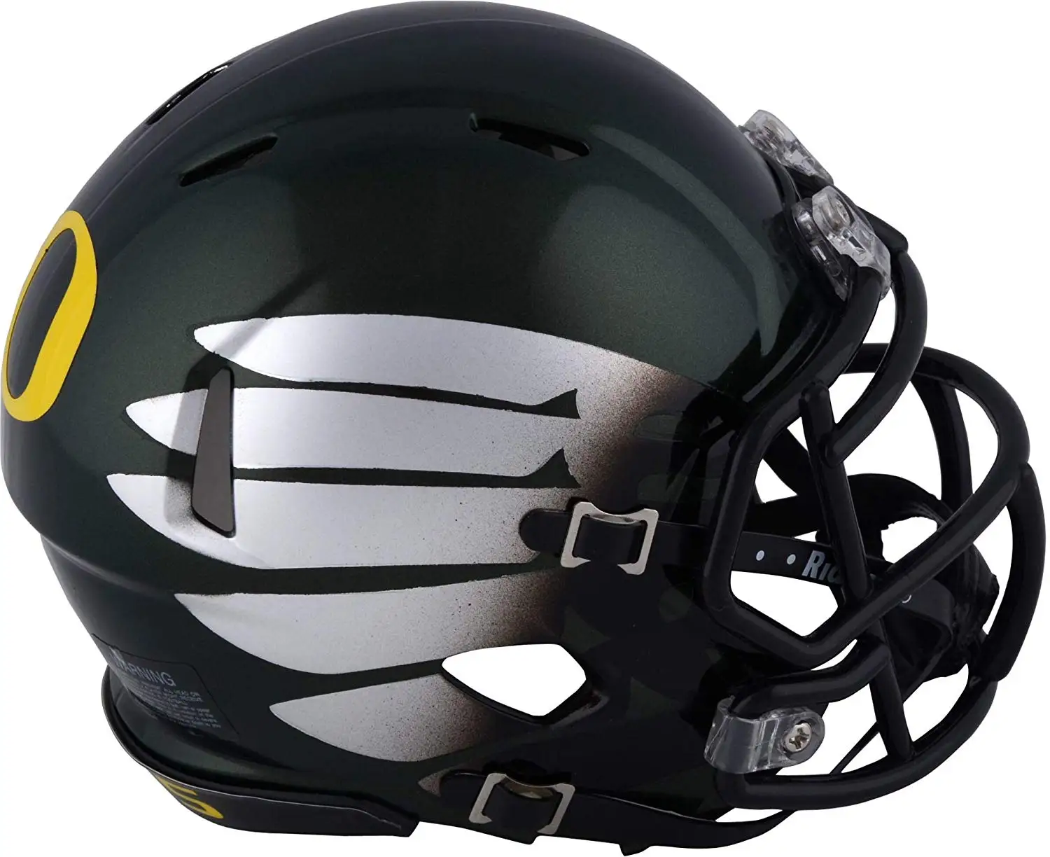 Buy Sports Memorabilia Oregon Ducks Riddell Speed Titanium Green Mini Helmet - College Mini ...
