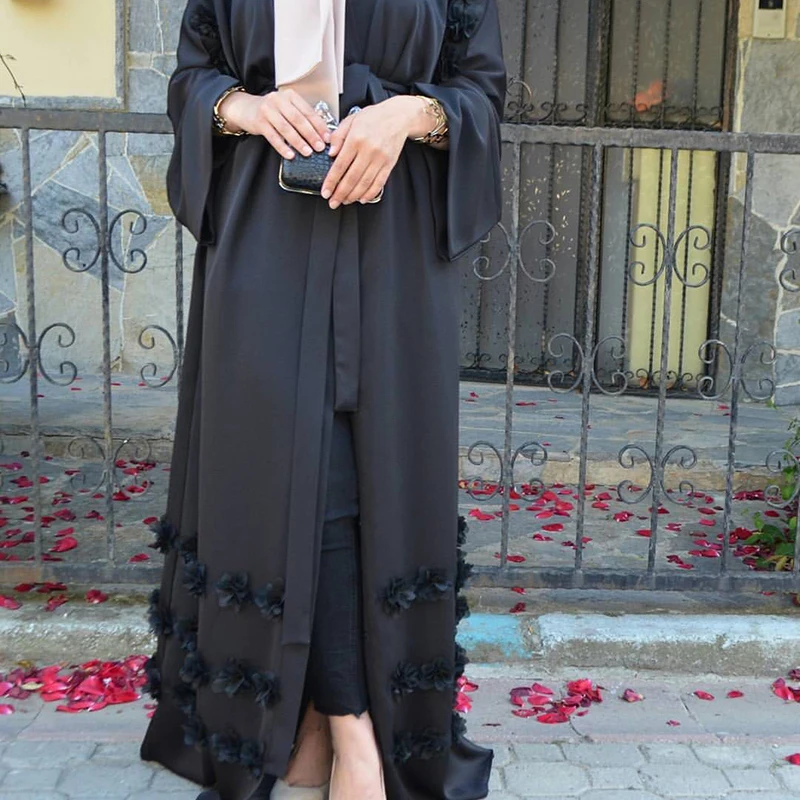 

1623#Modest fashion floral jilbab wholesale Guangzhou casual kaftan islamic women clothing muslim abaya, Black/wine red/purple