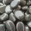 polished black garden pebble river stone