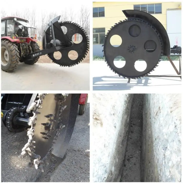 High Speed Disc Trencher Chain Trencher Ditching Machine For Pipeline 