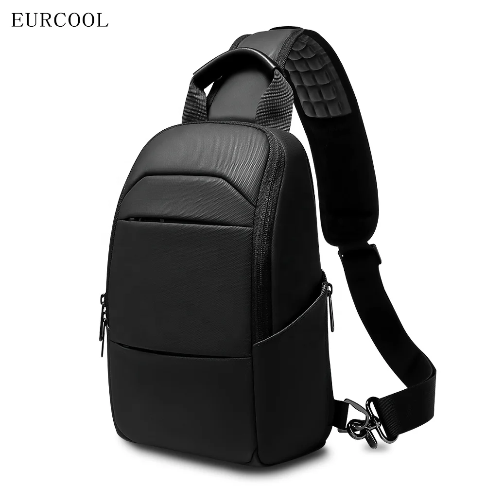 

2021 Eurcool Leisure School Crossbody Leather Cross Messenger Bags For Men Chest With USB Charging