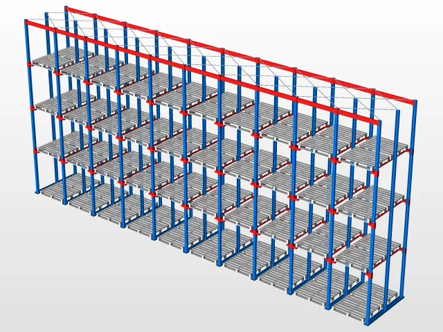 pallet rack autocad drawing