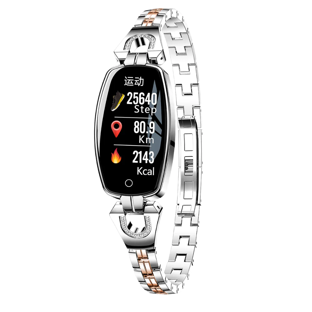 

2019 Women Gift Smart Watch Bracelet H8 Mi Band With Heart Rate Blood Pressure Sleep Monitor IP67 Waterproof