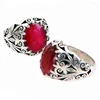 Customized gothic ruby engagement ring
