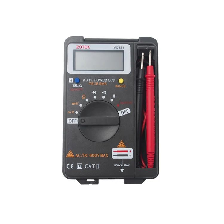 Zotek Vc921 Small Multi Tester Flip Clamshell 4000 Counts Lcd ...