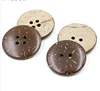 Dongguan factory custom 32mm 4 holes coconut button with good price