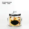 Large 1.5L/2L/3L/4L round glass jar storage container cookie jar with metal lid