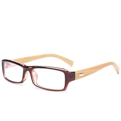

HDCRAFTER Square glasses frame bamboo legs wooden eyeglasses women men frames dropshipping
