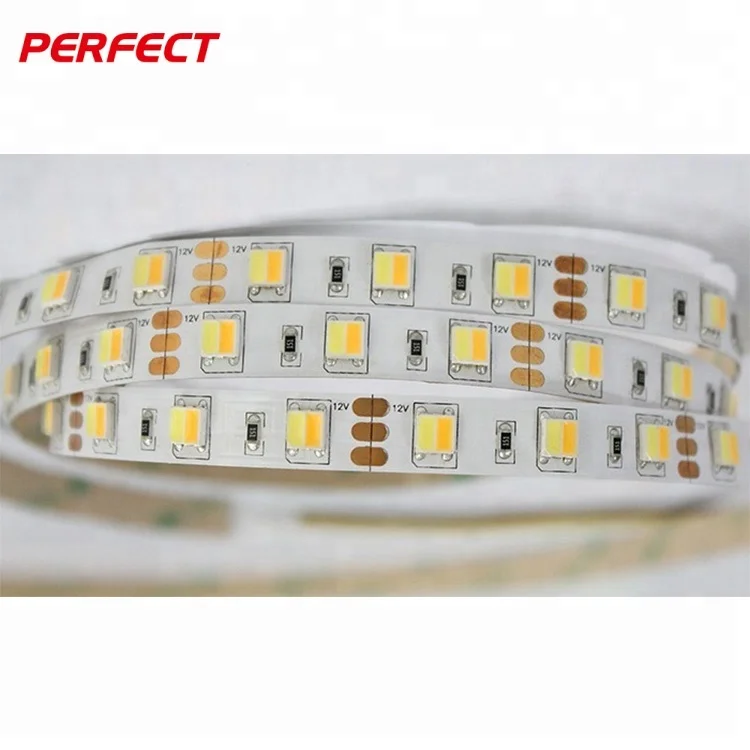 10mm wide smd 5050 2in1 dual white color led strip light CCT adjustable with ce rohs