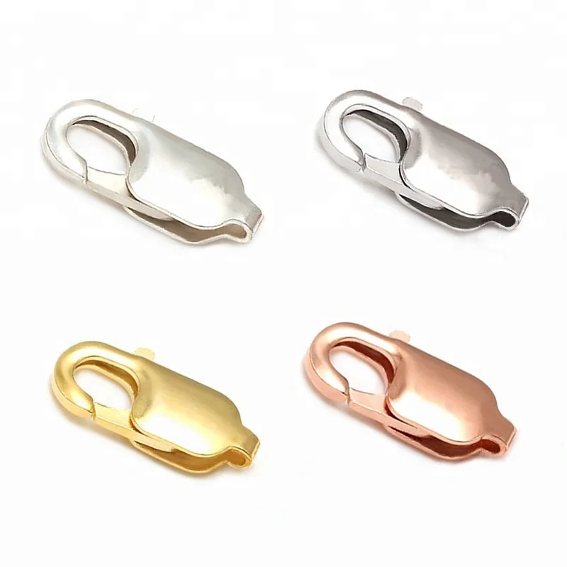 

S925 sterling silver Lobster Clasps Hooks Gold/Rhodium Lobster Clasps Hooks For Jewelry Making Finding DIY Necklace, Platinum/gold/rose gold/silver