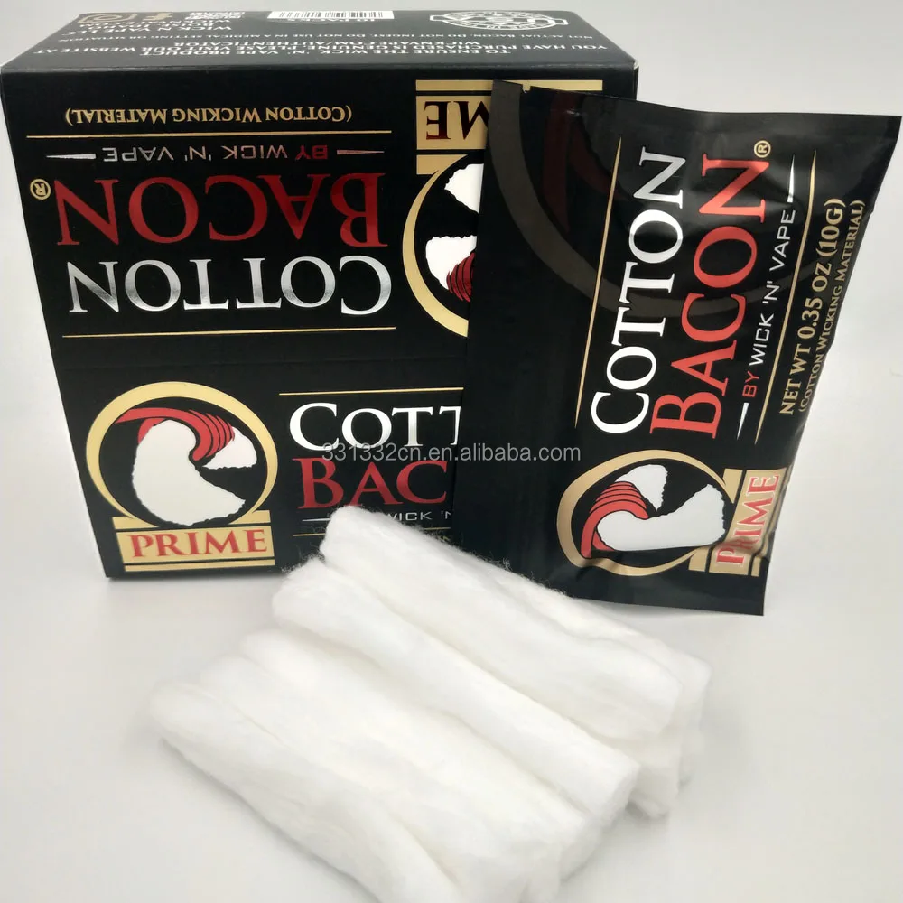 

lovekek-CT01 newest bacon cotton organic cotton 10g package for rba rda tank wick gold package bacon cotton