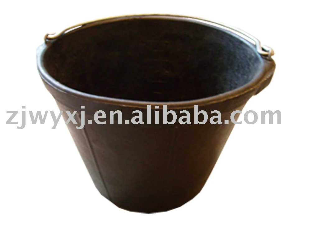 
10L Black Rubber Barrel,Rubber construction pail,bucket,alibaba China 
