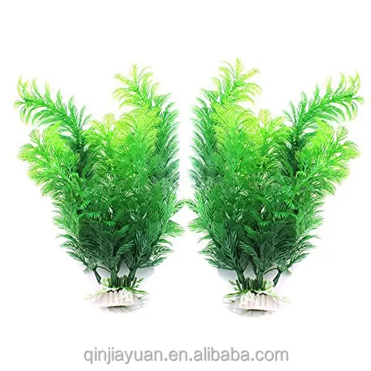 

Aquarium Decorations Plants Plastic [12.1 Inch] Green Plant, Fish Tank Decor Emulational Plant [Soft Enough] [Lifelike Design]