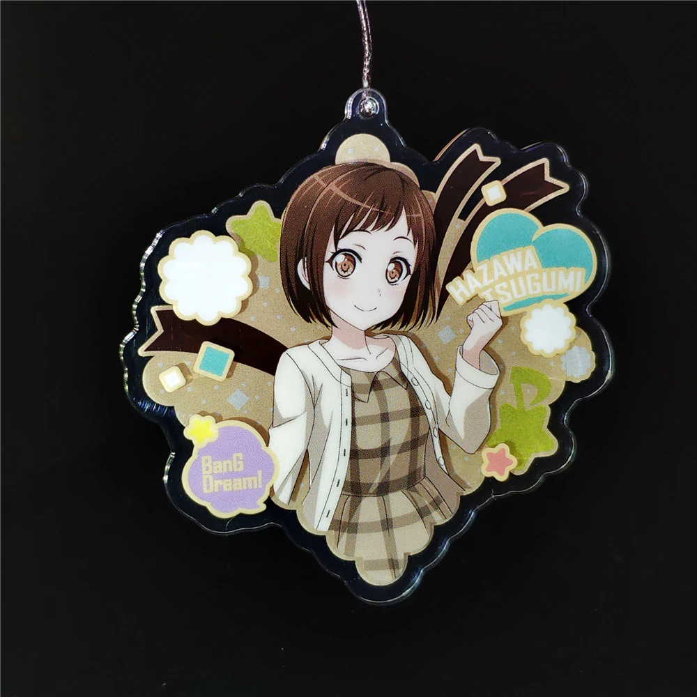
Free Sample Offset Print CNC Cut Custom Anime Acrylic Keychain Heart Shape Keychain 