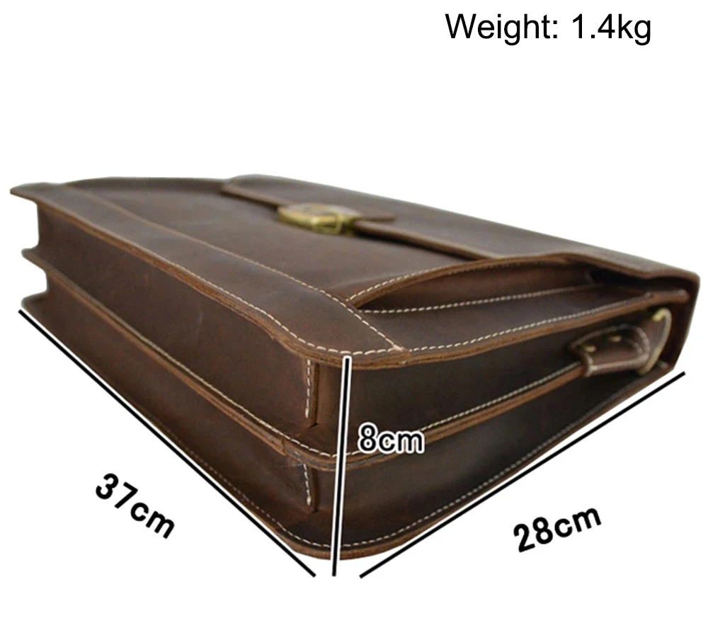 Hombres Vintage Cuero Verdadero Genuino Cartera Hombro Hombres Vintage Cuero Verdadero Genuino Cartera Hombro