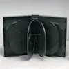 33MM 10 Discs Black Multi DVD Cases With 4 Trays, Thick DVD Box
