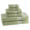 Luxury Hotel & Spa Bath Towels-100% Cotton Dobby Border Set of 6