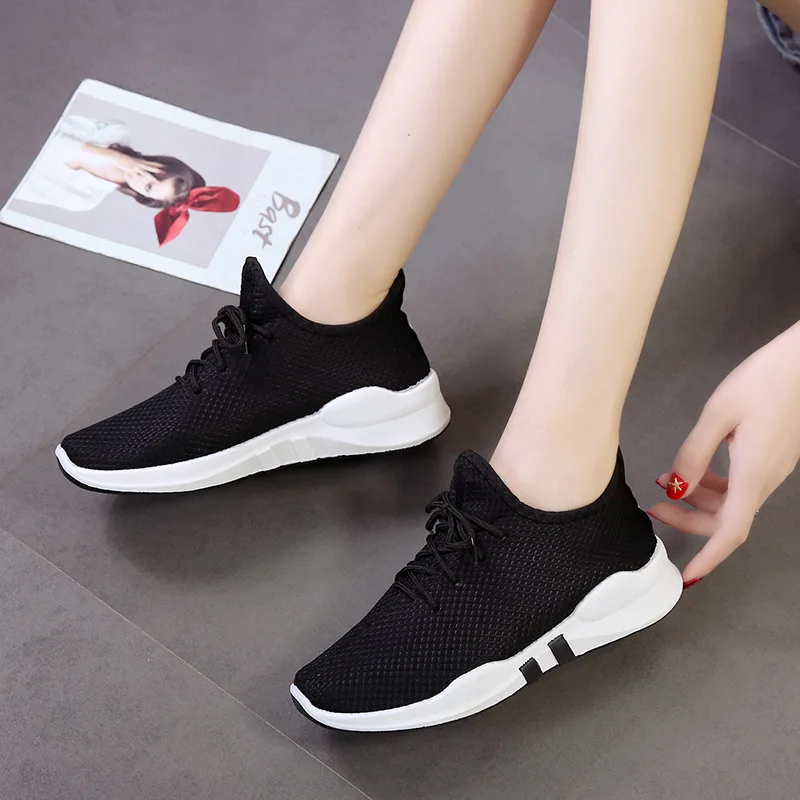 

Cheap wholesale woman casual shoes hot sell sport shoes women, Black,red