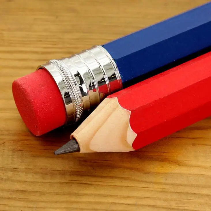 Wholesale Promotional Fancy Fat Pencil Custom Wooden Pencil With Cap