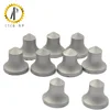 Durable cemented carbide cap tips for road construction use