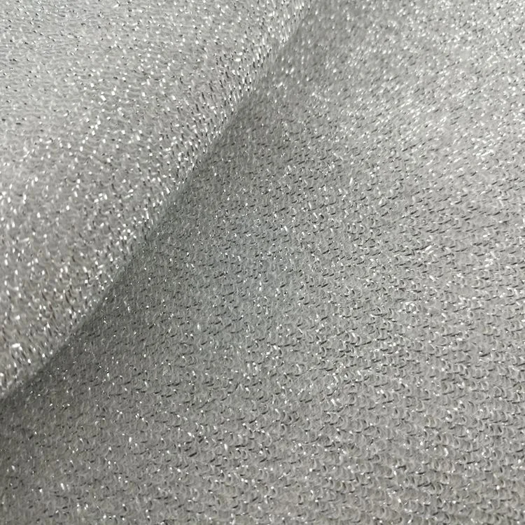 
polyester spandex lurex knitted with metallic yarn lurex swimwear fabric for evening dress 