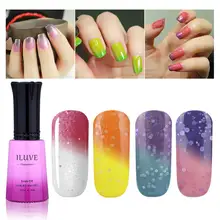 iLuve Temperature Color Changing Nail Polish Soak-off gel uv led nail polish couleur luminous iridescent gels for nails 12ml