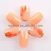 Factory high quality recycle nail tips orange full false professional art tip With Best Price