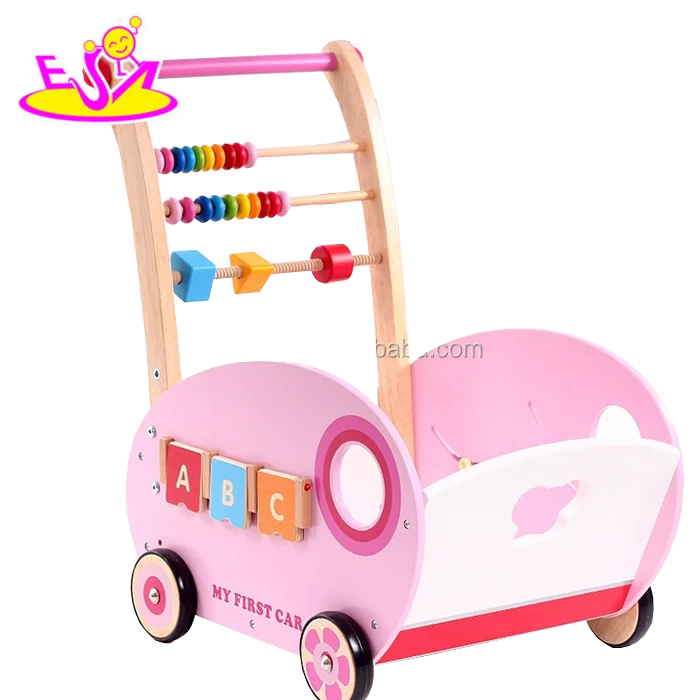 wooden activity baby walker