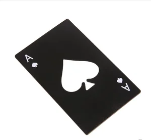 Image of Custom stainless steel beer credit card bottle opener business card