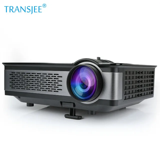 

Multimedia Native 3D 1080p Full Video Proyector USB VGA LED Light Home Cinema Theater LCD projector, Black