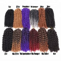 

8" Ombre Mali Bob Twist Hair Kinky Curly Crochet Braids afro curl marley braid Hair Extensions