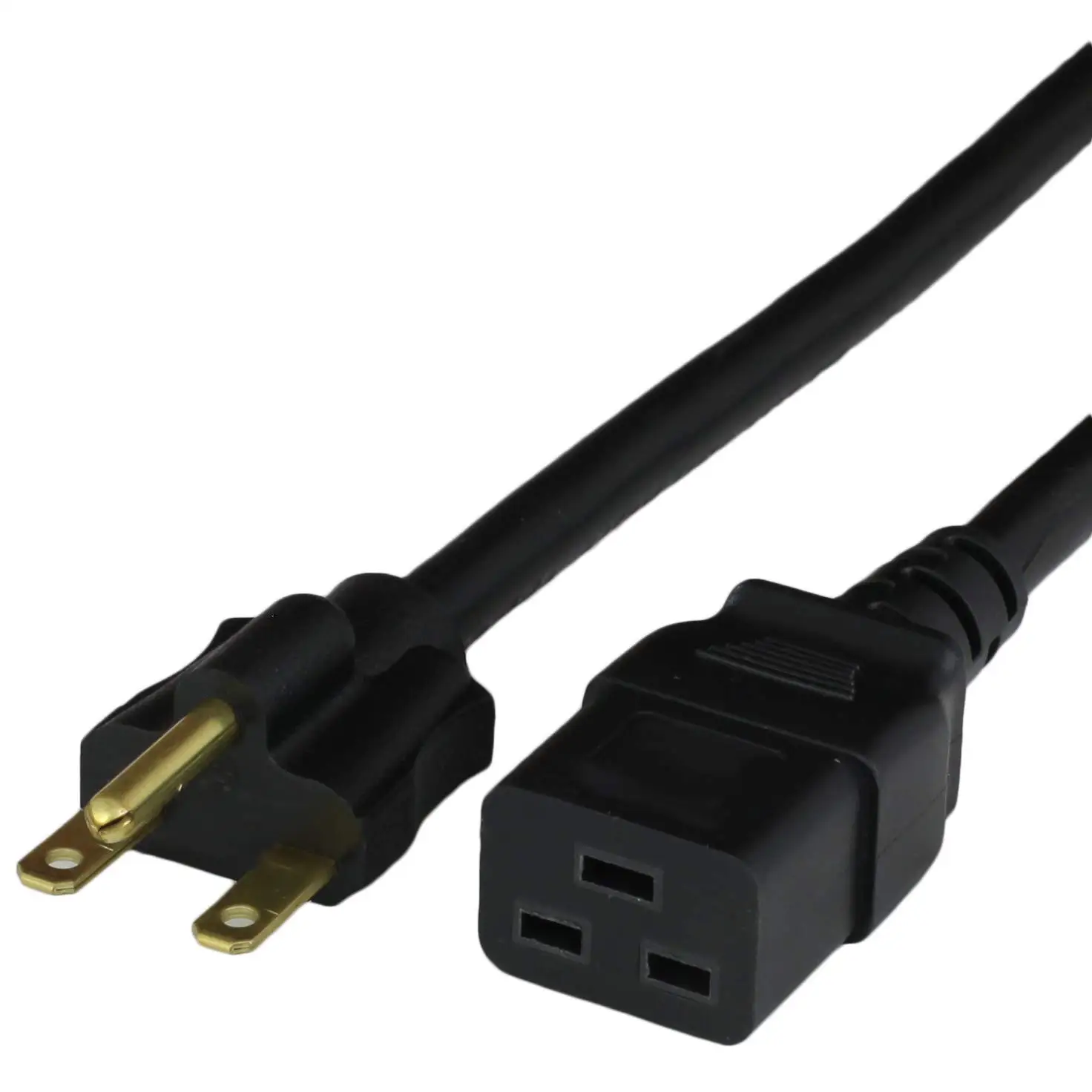 6 Foot UL Listed Cable Leader 14 AWG 15A 250V Heavy Duty Power Cord IEC320 C14 to IEC320 C19 1 Pack