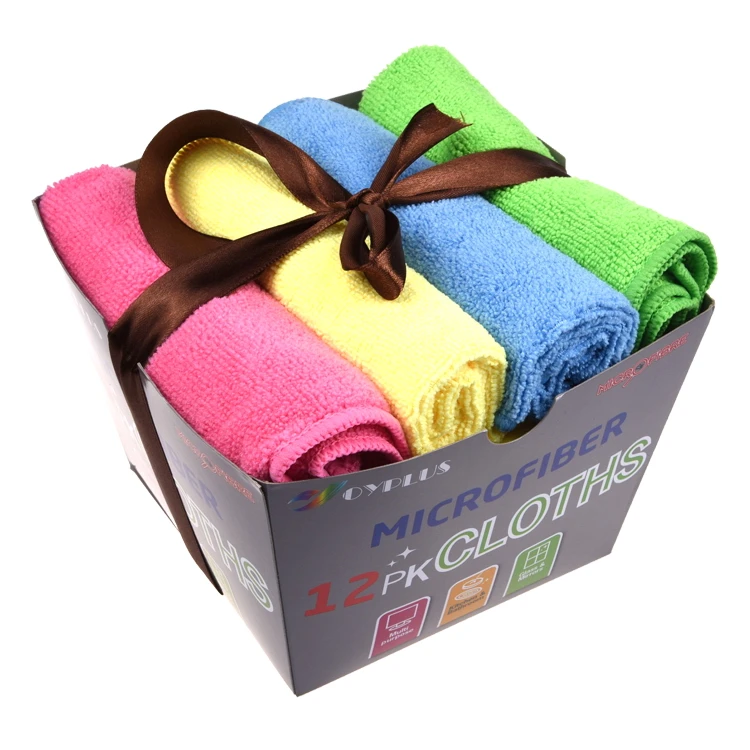 Gift Packaging Microfiber Cleaning Cloth Set Super Microfiber Cleaning