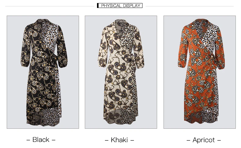 Wholesale custom two leopard print matching maxi clothing chiffon women bohemian dress