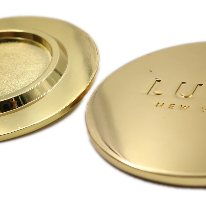 Zinc Alloy Candle Cover Lid - Hollow Design Aroma Candle Holder Topper In Gold