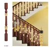Contracted double entry house wood stair handrail rails pillar