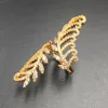 Echsio Gold Adjustable Ring CZ Zircon Olive Twig Ring Tiny Multistone Ring Silver Plating Jewelry For Women Birthday Gift CP191