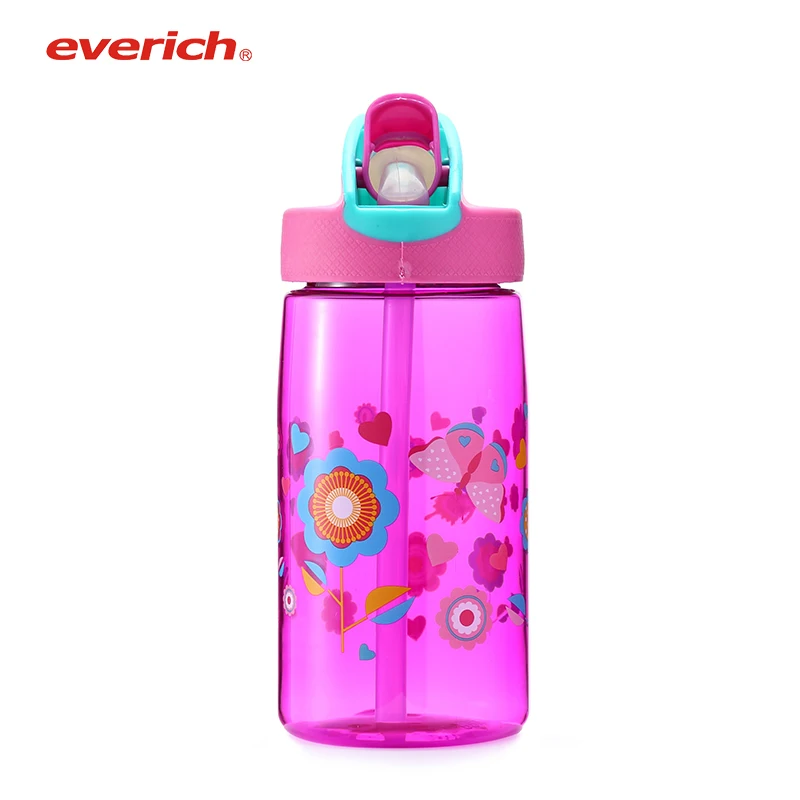 

Everich PrivateLabel Custom Color BPA Free Kids Drinking Water Bottle With Straw, Customized color acceptable