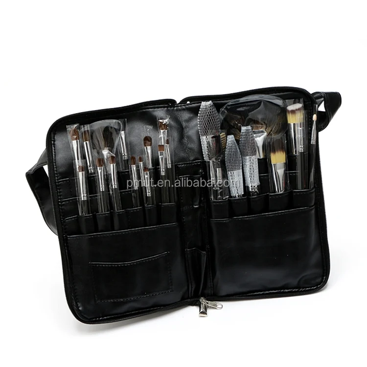 
New Arrival 24 piece makeup belt natural hair makeup brushes set 