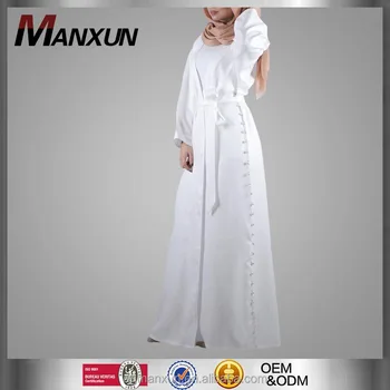 white open abaya