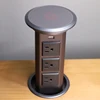motorised stainless steel pop up usb data wireless charger office furniture desk conference table electric socket table
