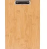Weljia 12 1/2" x 9" Natural Wood Menu Holder with Clip